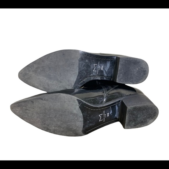 MARK FISHER LTD Yommi Patent Leather Pull On Chelsea Boots/Booties Black Sz 9.5 - Picture 9 of 13